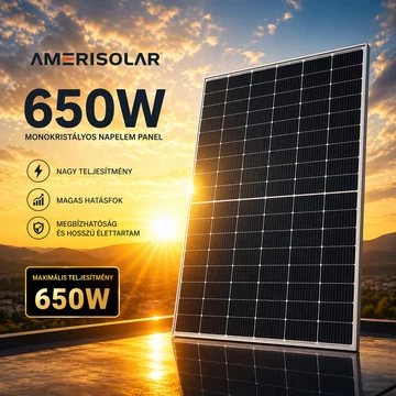 Amerisolar AS-8M132-HC 650W monokristályos napelem panel