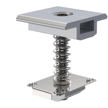 Enerack közbenső leszorító 30-40 mm vastag napelemekhez, rugóval, földelő lemezzel EIC