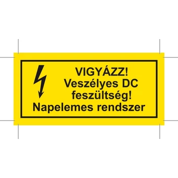 Matrica | VIGYÁZZ! Veszélyes DC feszültség!