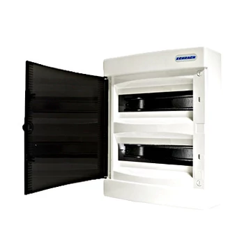 Falonkívüli kiselosztó 2 soros, 24KE, átlátszó ajtó