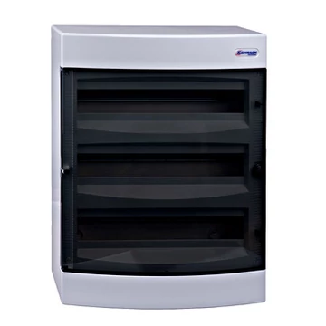 Falonkívüli kiselosztó 3-soros, 54KE, átlátszó ajtó