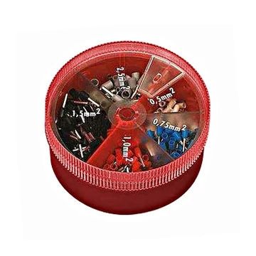 Érvéghüvely 400 db, 0,5-2,5mm², szigetelt, DIN46228