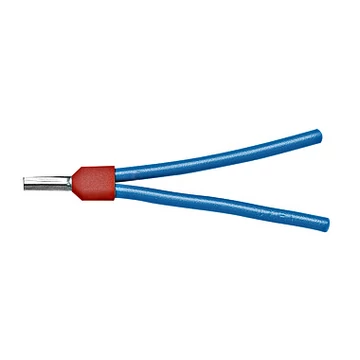 Szigetelt ikerérvéghüvely, 2x1mm², hossz=15mm, piros