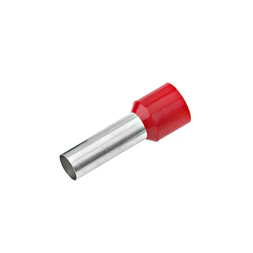 Érvéghüvely, szigetelt, 10mm², hossz=27mm, piros