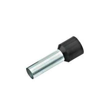 Szigetelt érvéghüvely, 1,5mm², hossz=8mm, fekete