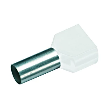 Iker érvéghüvely, szigetelt, 2x0,5mm², hossz=15mm, fehér