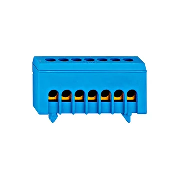 N kapocs blokk, 7x10/16mm², 63A, kék, szigetelt