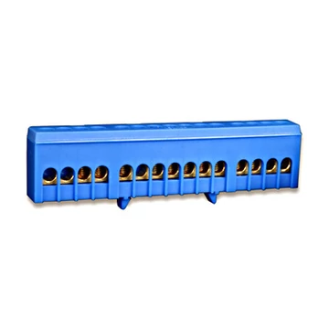 N kapocs blokk, 15x10/16mm², 63A, kék, szigetelt