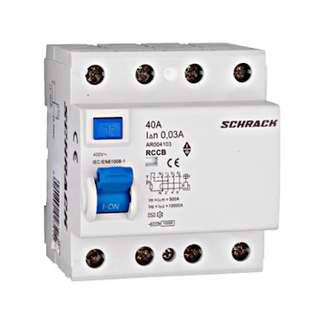 Hibaáram kapcsoló AMPARO 10kA 25A, 4 pólusú, 100mA, AC