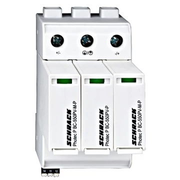 Fotovillamos túlfesz.levezető T1+2 (B+C) 1100Vdc,Iimp 12,5kA