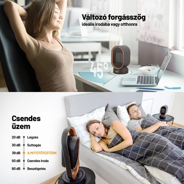 Lauben Desk Fan&Heater 2in1 600BB ventilátor