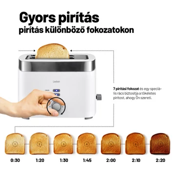 Lauben Toaster T17WS - Kenyérpirító fehér