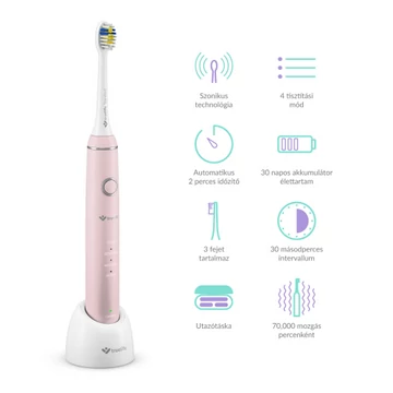 TrueLife SonicBrush Compact Pink Elektromos fogkefe rózsaszín