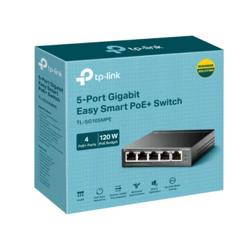 TP-LINK TL-SG105MPE 5-Port Gigabit Easy Smart Switch with 4-Port PoE+