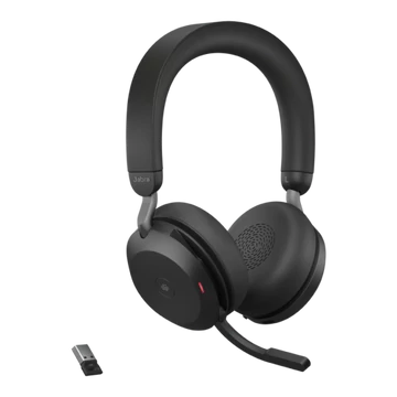 Jabra Evolve2 75, Link380c MS Stereo Black, Evolve2 75 headset Black MS, Link 38