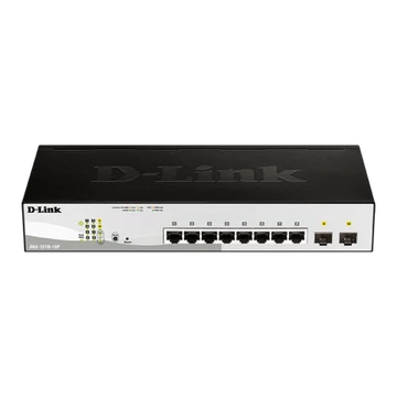 D-Link 10-port 10/100/1000 Gigabit PoE Smart Switch including 2 Combo 1000BaseT/