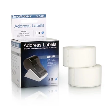 SLP-2RL WHITE LABEL 28X89MM 130 LAB/ROLL.2 ROLL/BOX