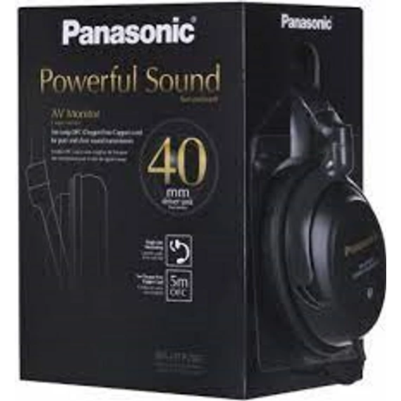 Panasonic RP-HTF295E vezetékes fejhallgató, fekete.
