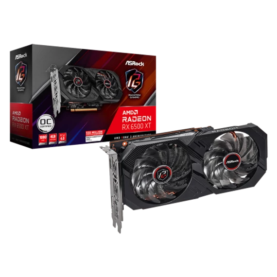 ASRock Radeon RX 6500 XT Phantom Gaming D 4GB OC videokártya