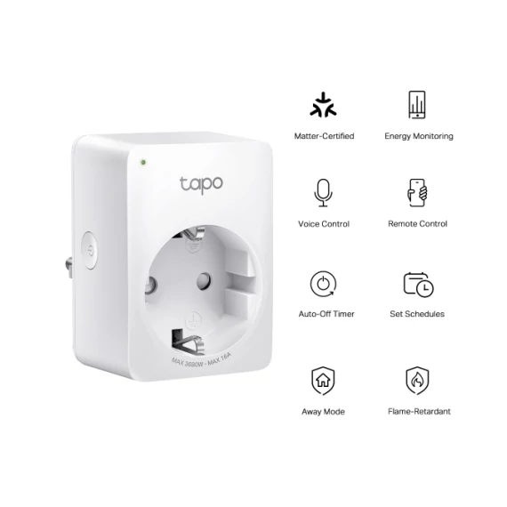 TP-LINK Tapo Tapo P110M Mini Okos Wi-Fi Konnektor fogyasztás mérővel