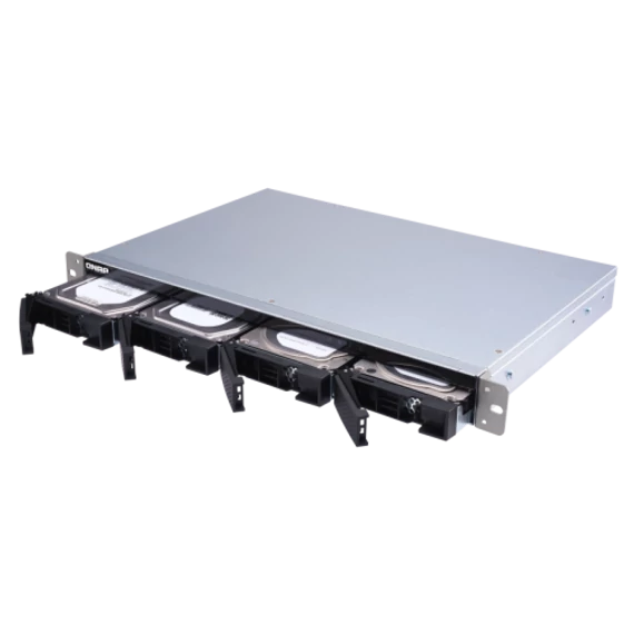 4-bay 1U rackmount SATA JBOD expansion unit with a QXP-400eS-A1164 PCIe SATA hos