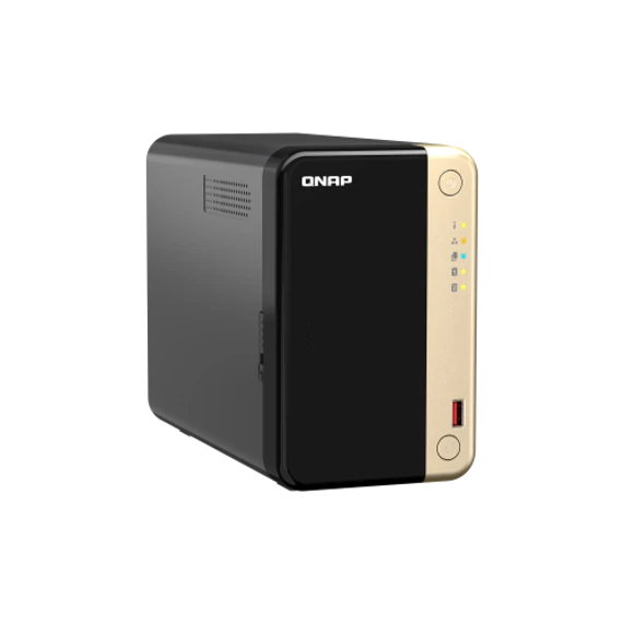 2-Bay desktop NAS, Intel® Celeron® N5105/N5095 quad-core, 8 GB DDR4 onboard not