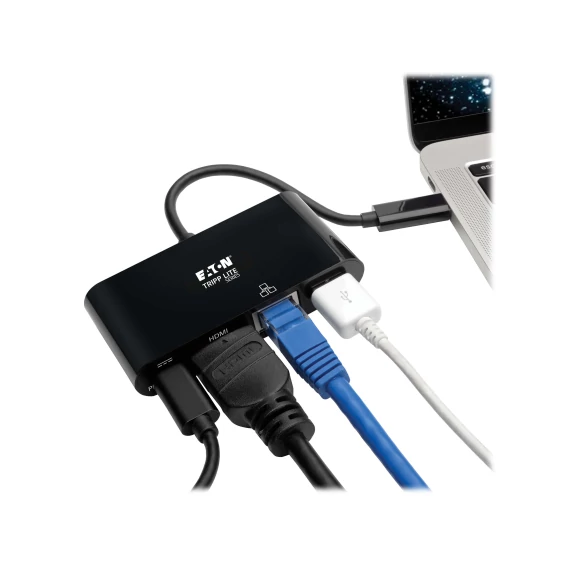 Eaton/TrippLite USB-C Multiport Adapter HDMI, USB 3.0 Port, GbE, 60W, HDCP, Feke