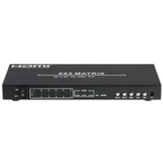 Rainbow 4K HDMI mátrix, 6in-2out,  audio EDID, P.I.P , távvezérlővel