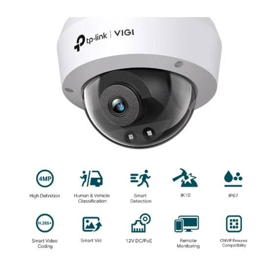 TP-LINK VIGI C240I (4mm) 4MP IR Dome Network Camera