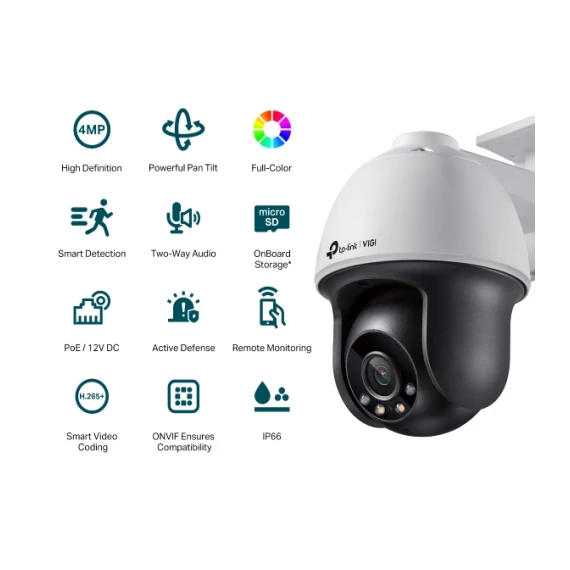TP-LINK VIGI C540 4MP Wi-FI Outdoor Full-Color Pan Tilt Network Camera