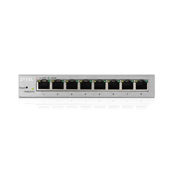 Zyxel GS1200-8HP, 8 Port Gigabit PoE+ webmanaged Switch, 4x PoE, 60 Watt