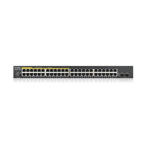 Zyxel GS1900-48HP v2, 48-port GbE L2 Smart Switch, 170 Watt rackmount