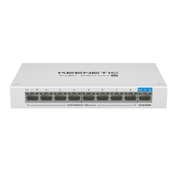Keenetic POE+ Switch 9 - PoE+ switch with 8 ports + 1 uplink port