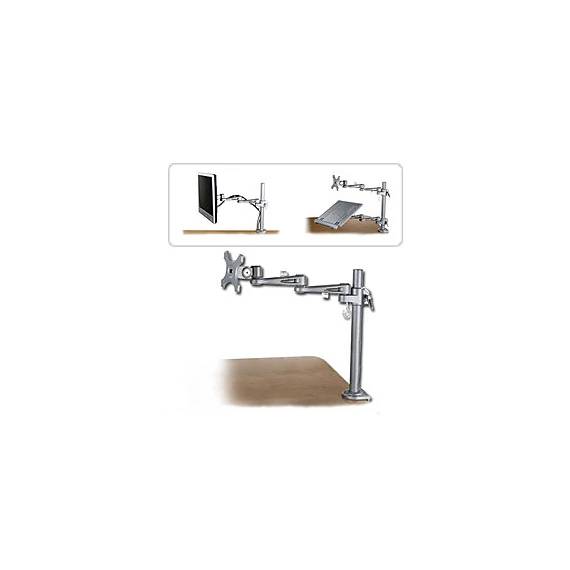 LINDY Single Clamp on long bracket - monitor tartó kar (a rúd nem tartozék)