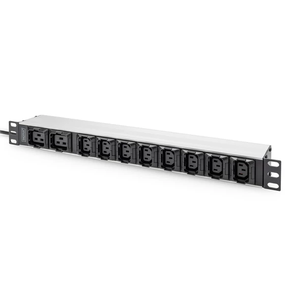 1U ALUMINUM PDU RACKMOUNTABLE 8X C13 2X C19 16A IEC C20 PLUG