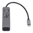 Kép 1/3 - Akyga HUB - USB type C  / USB 3.0 3-port + Ethernet - AK-AD-66