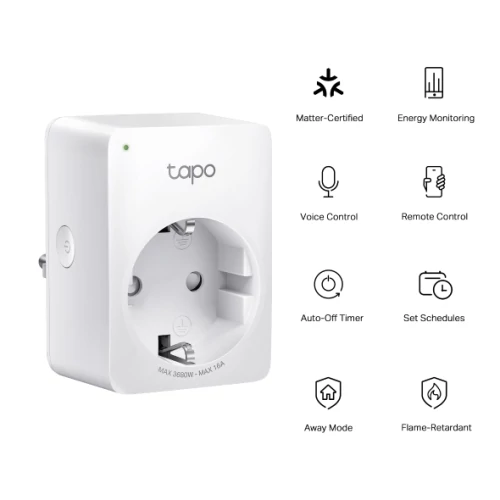 TP-LINK Tapo Tapo P110M Mini Okos Wi-Fi Konnektor fogyasztás mérővel