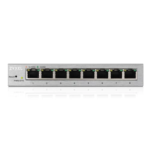 Zyxel GS1200-8HP, 8 Port Gigabit PoE+ webmanaged Switch, 4x PoE, 60 Watt