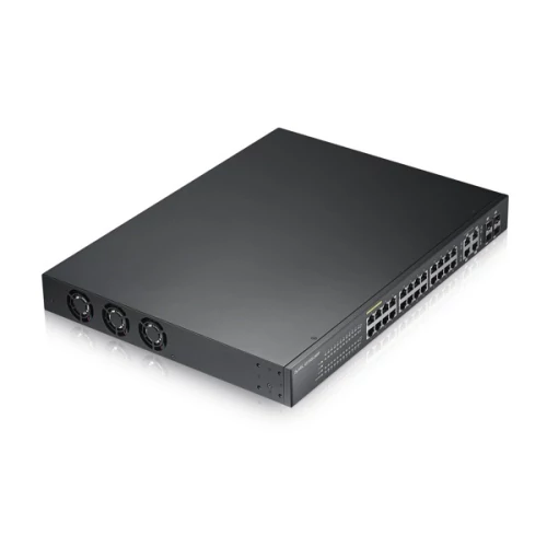 28 Port Smart Managed PoE Switch 24x Gigabit Copper PoE and 4x Gigabit dual pers