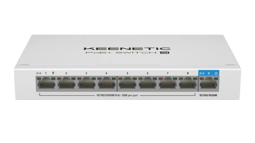 Keenetic POE+ Switch 9 - PoE+ switch with 8 ports + 1 uplink port